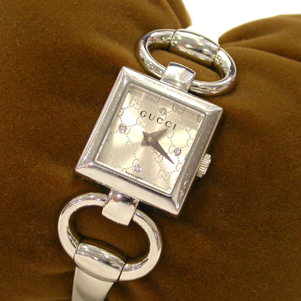 GUCCIダイヤモンド付レディース腕時計YA120508-