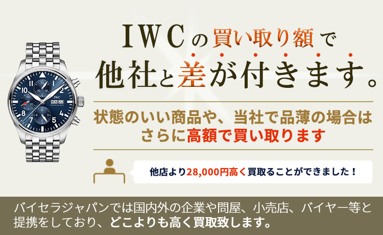 IWCの買い取り額で他社と差が付きます。