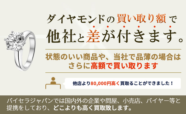池袋・表参道でダイヤモンドの買取ならバイセラジャパンへお任せください 