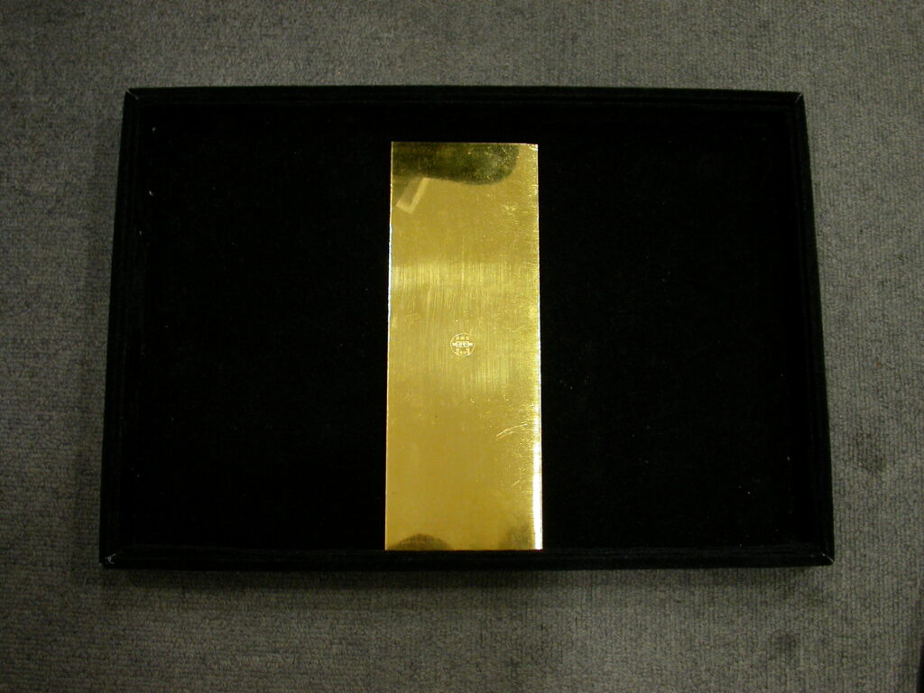 純金1.3g 　999.9　コモキン　純金バー 来店買取】K24 小森宮 コモキン 純金 板材 1000g 分割買取の成約事例と