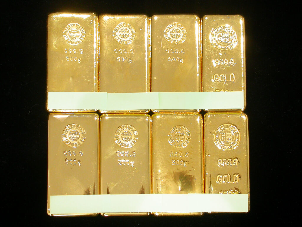 来店買取】田中貴金属 徳力 500g×8 4000g 4Kg 純金 K24 999.9