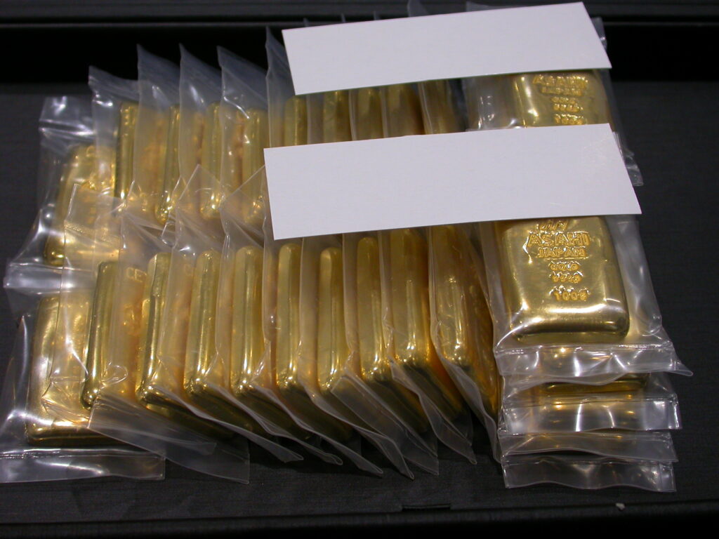 精錬分割加工】田中貴金属 インゴット 1000g（1Kg）×3本 100g×30個に